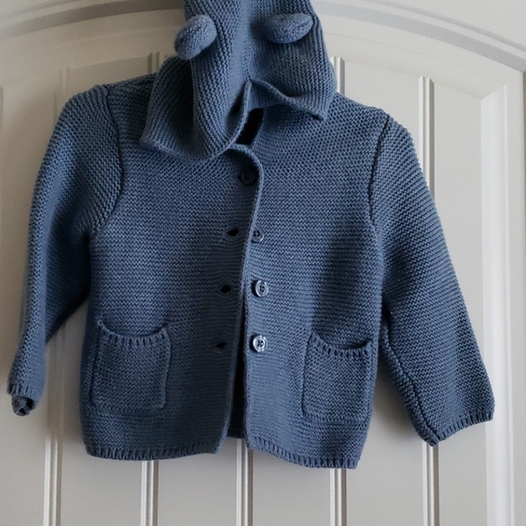 Baby Gap blue button sweater - Picture 3 of 5